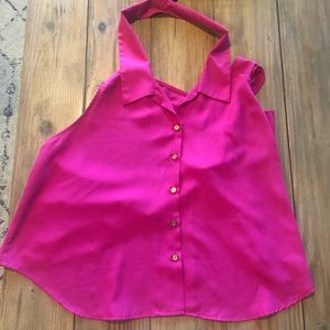 Hot pink going out tank top